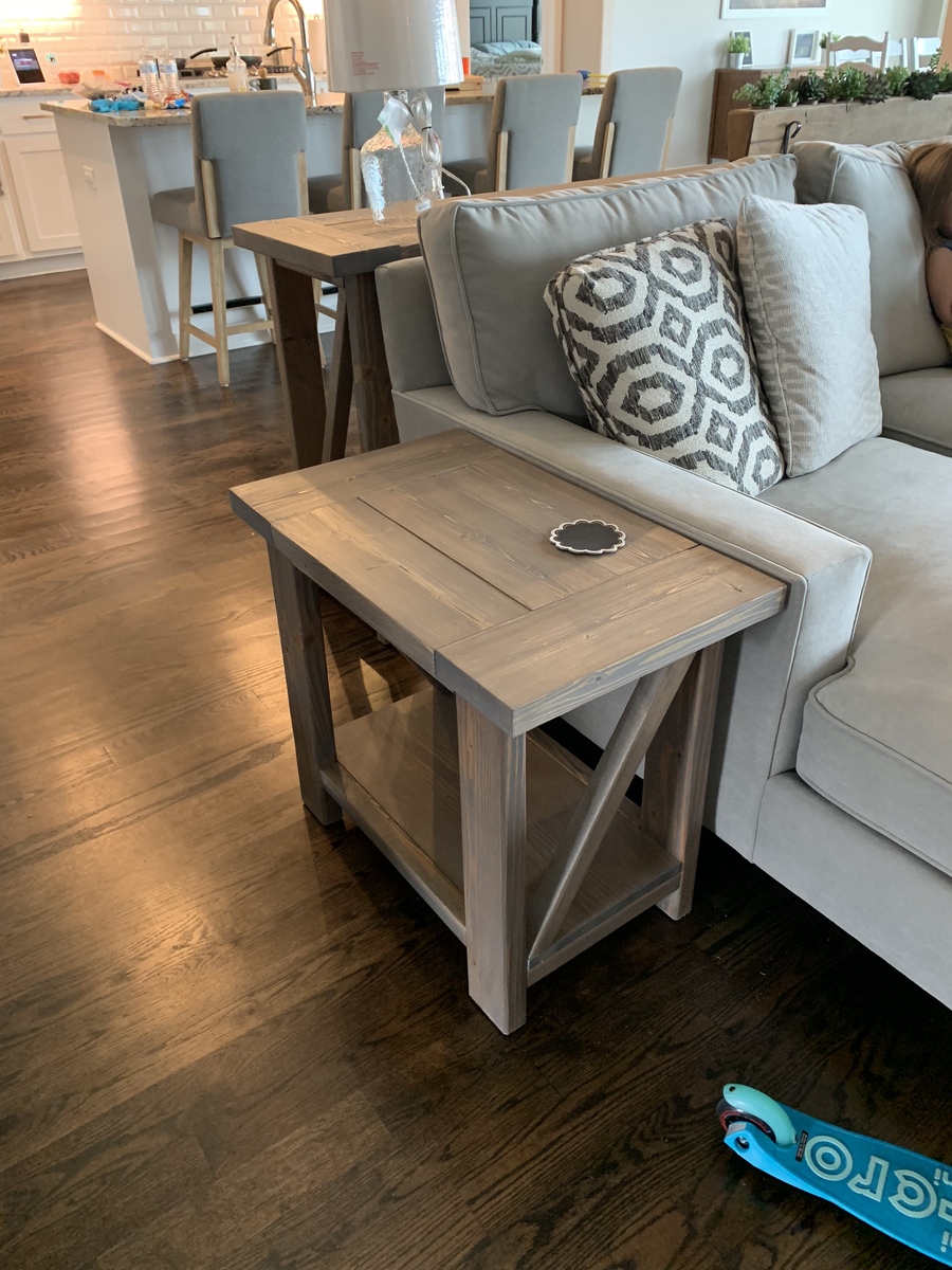 Rustic X End Table Ana White